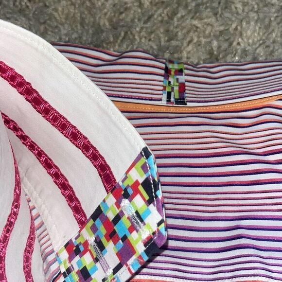 Robert Graham X Mens 3 XL Shirt Cotton Multicolor Striped Flip Cuff Tailored - Picture 13 of 16